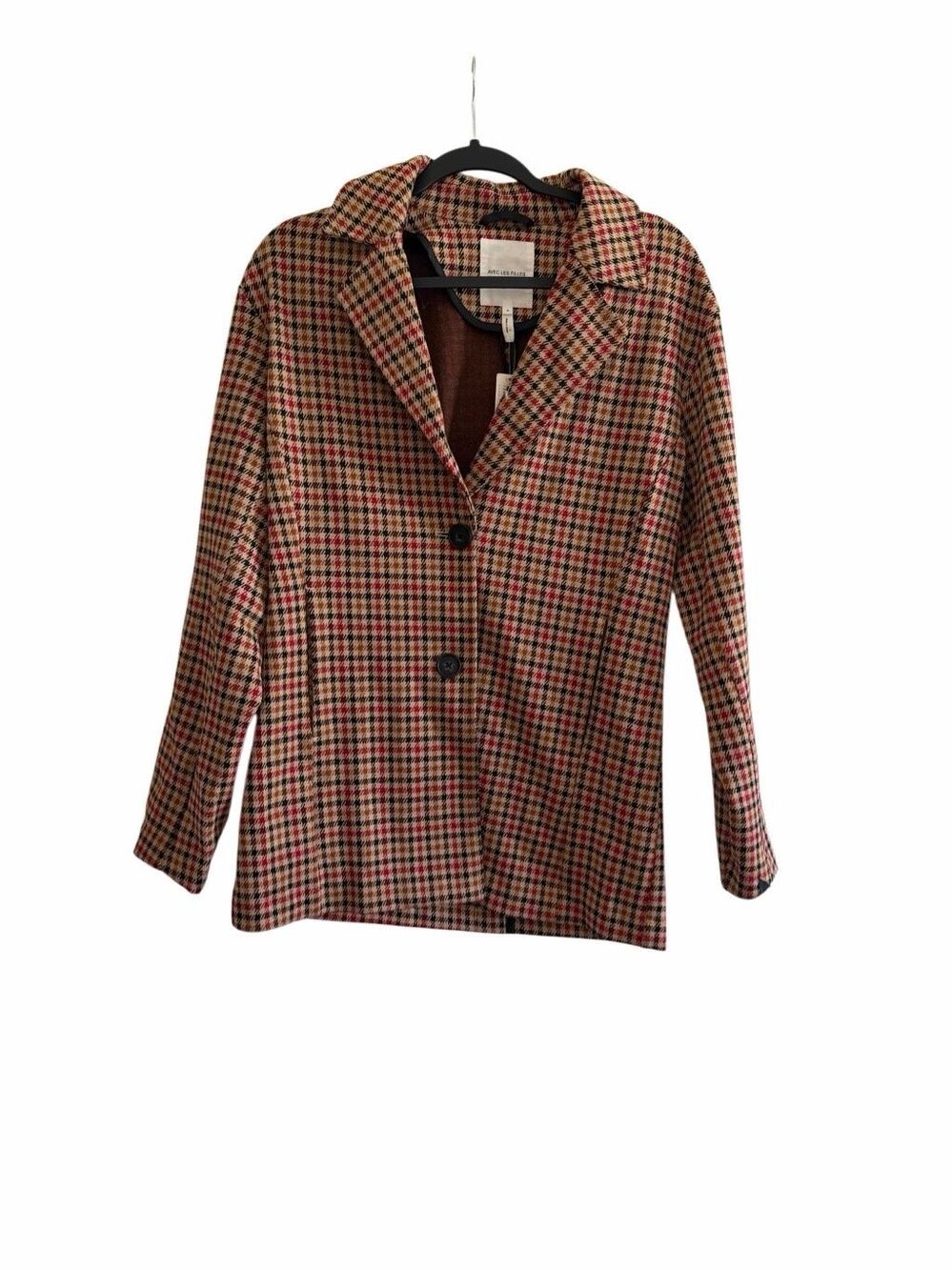 NWT Anthropologie Avec Les Filles Longline Plaid Blazer Size Small - Picture 4 of 10